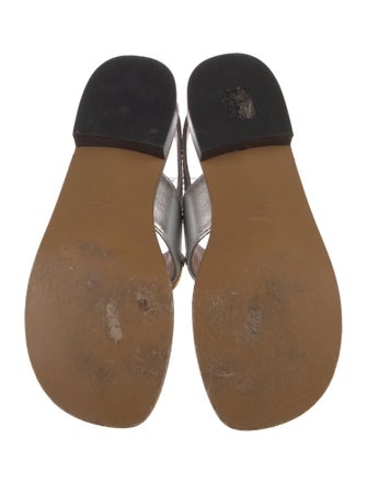 Gucci Horsebit Accent Leather T-Strap Sandals