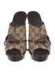 Gucci GG Canvas Studded Accents Sandals
