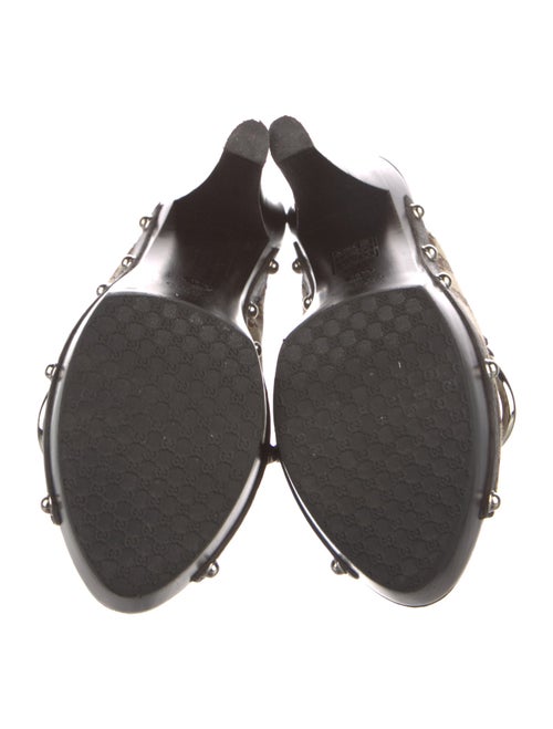 Gucci GG Canvas Studded Accents Sandals