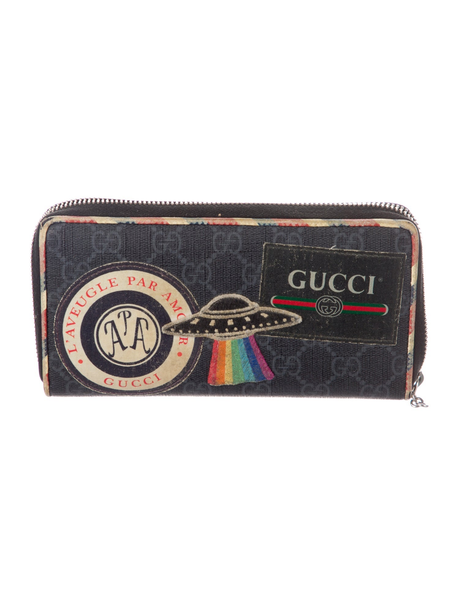 Gucci X Night Courrier GG Supreme Continental Wallet