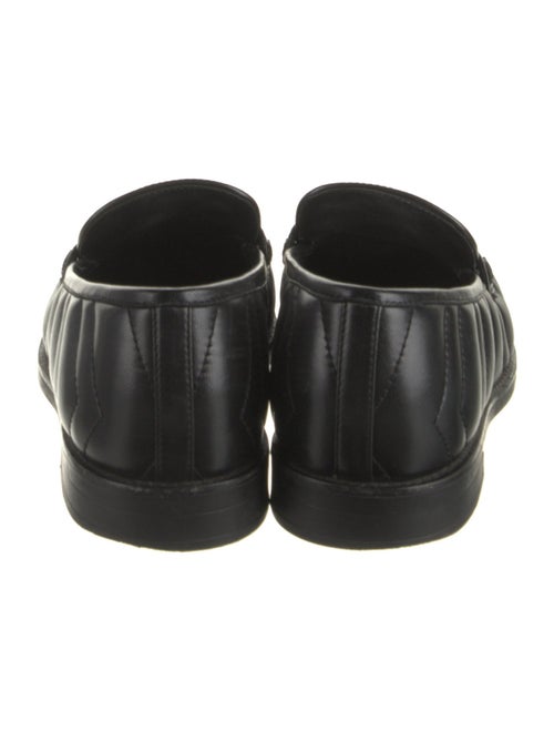 Gucci Quilted Pattern Leather Loafers