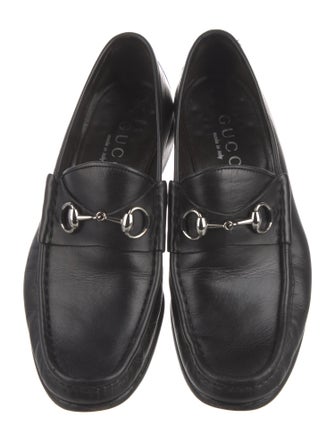 Gucci Horsebit Accent Leather Dress Loafers