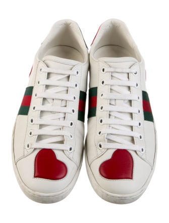 Gucci Leather Graphic Print Sneakers