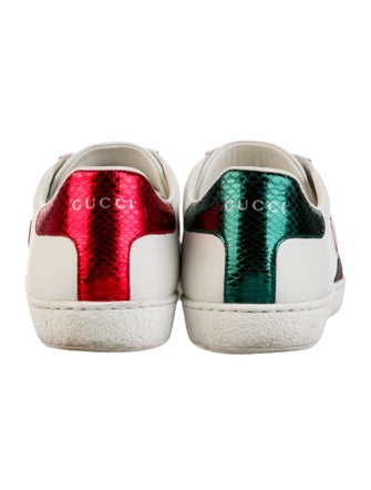 Gucci Leather Graphic Print Sneakers