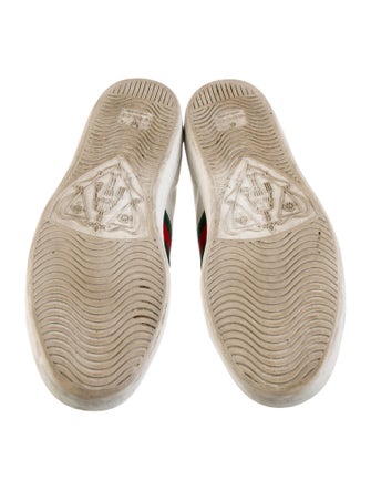 Gucci Leather Graphic Print Sneakers