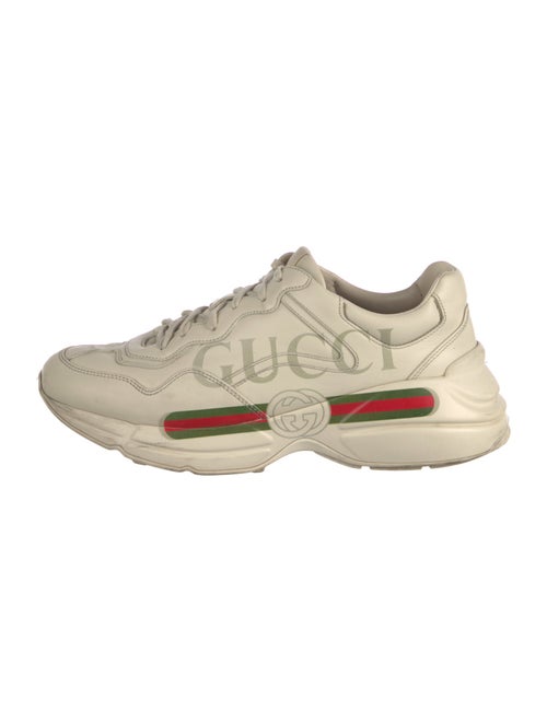 Gucci Web Accent Leather Sneakers