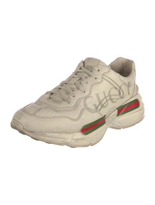 Gucci Web Accent Leather Sneakers