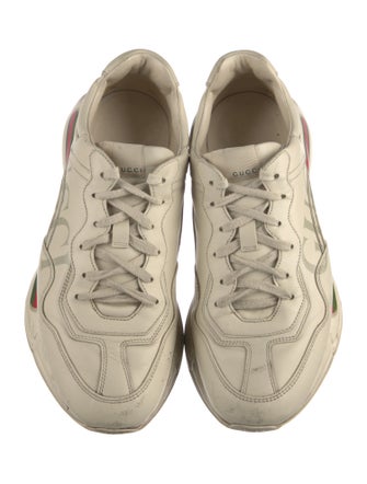 Gucci Web Accent Leather Sneakers
