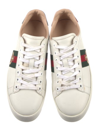 Gucci Web Accent Leather Sneakers