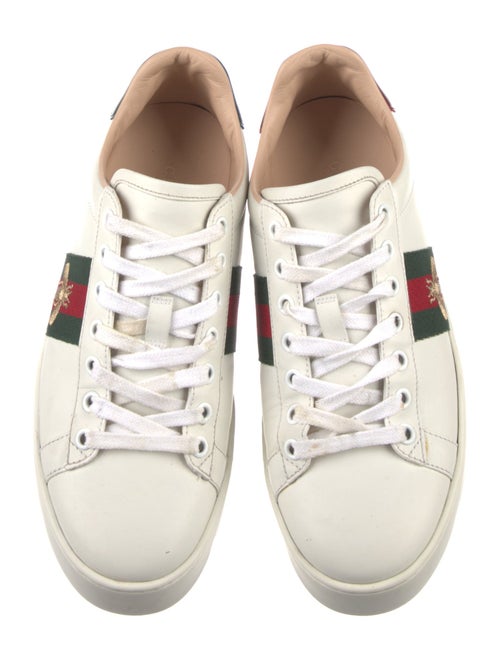 Gucci Web Accent Leather Sneakers