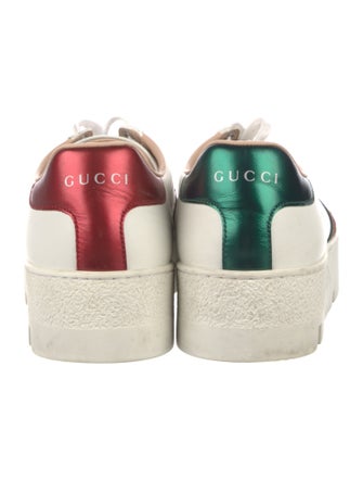 Gucci Web Accent Leather Sneakers