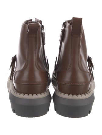 Gucci Leather Lace-Up Boots