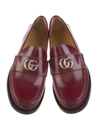 Gucci Interlocking G Logo Leather Loafers