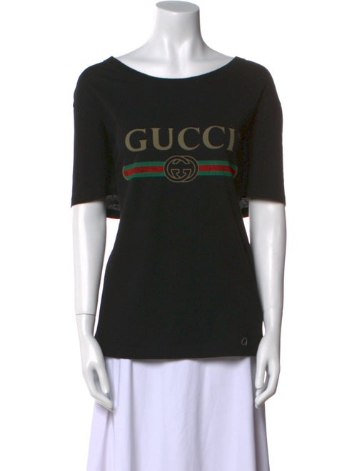 Gucci Graphic Print Scoop Neck T-Shirt