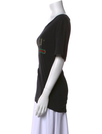 Gucci Graphic Print Scoop Neck T-Shirt