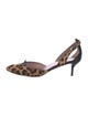 Gucci Ponyhair Animal Print Slingback Pumps