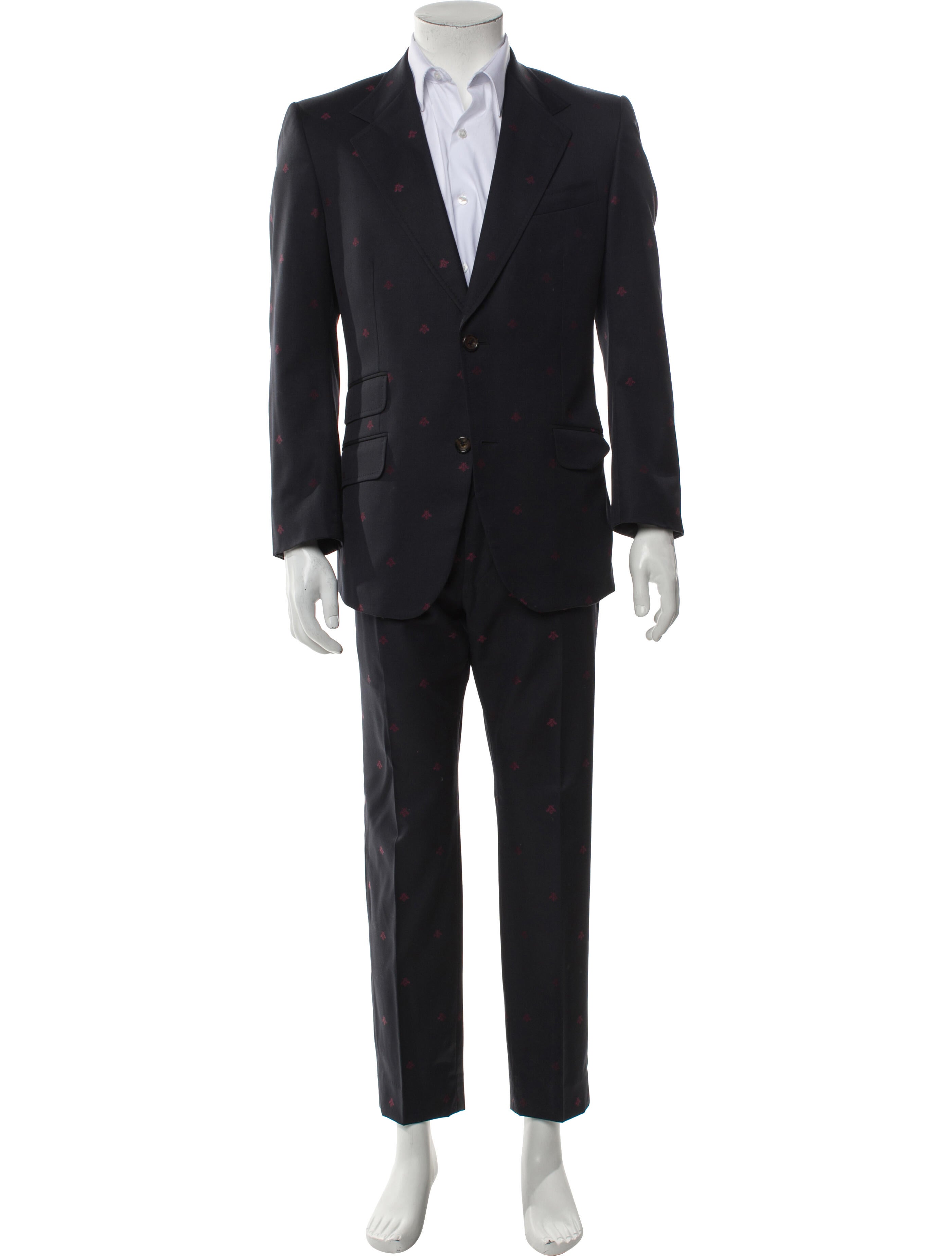 Gucci Bee Accent Wool Two-Piece Suit