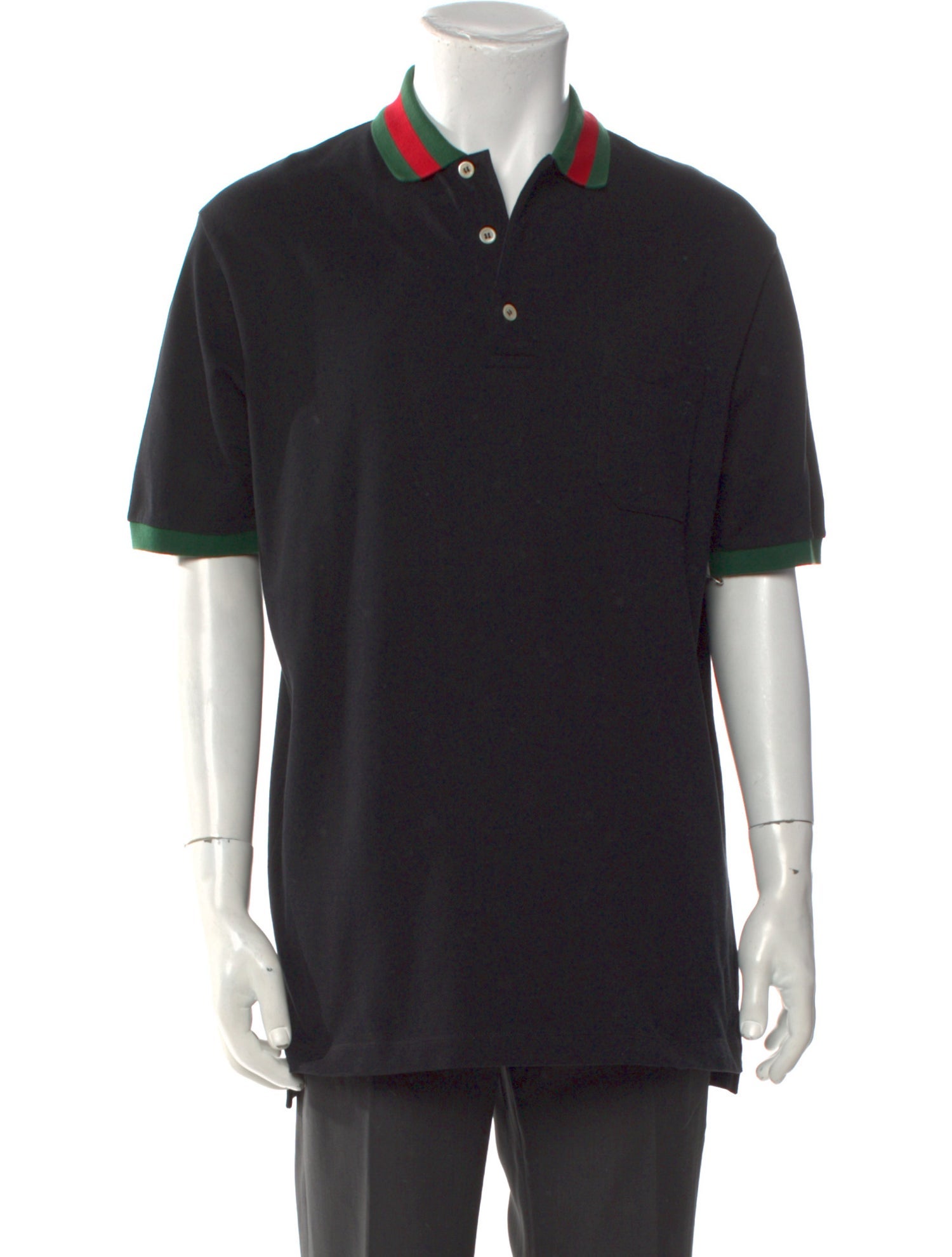 Gucci Web Accent Crew Neck Polo Shirt