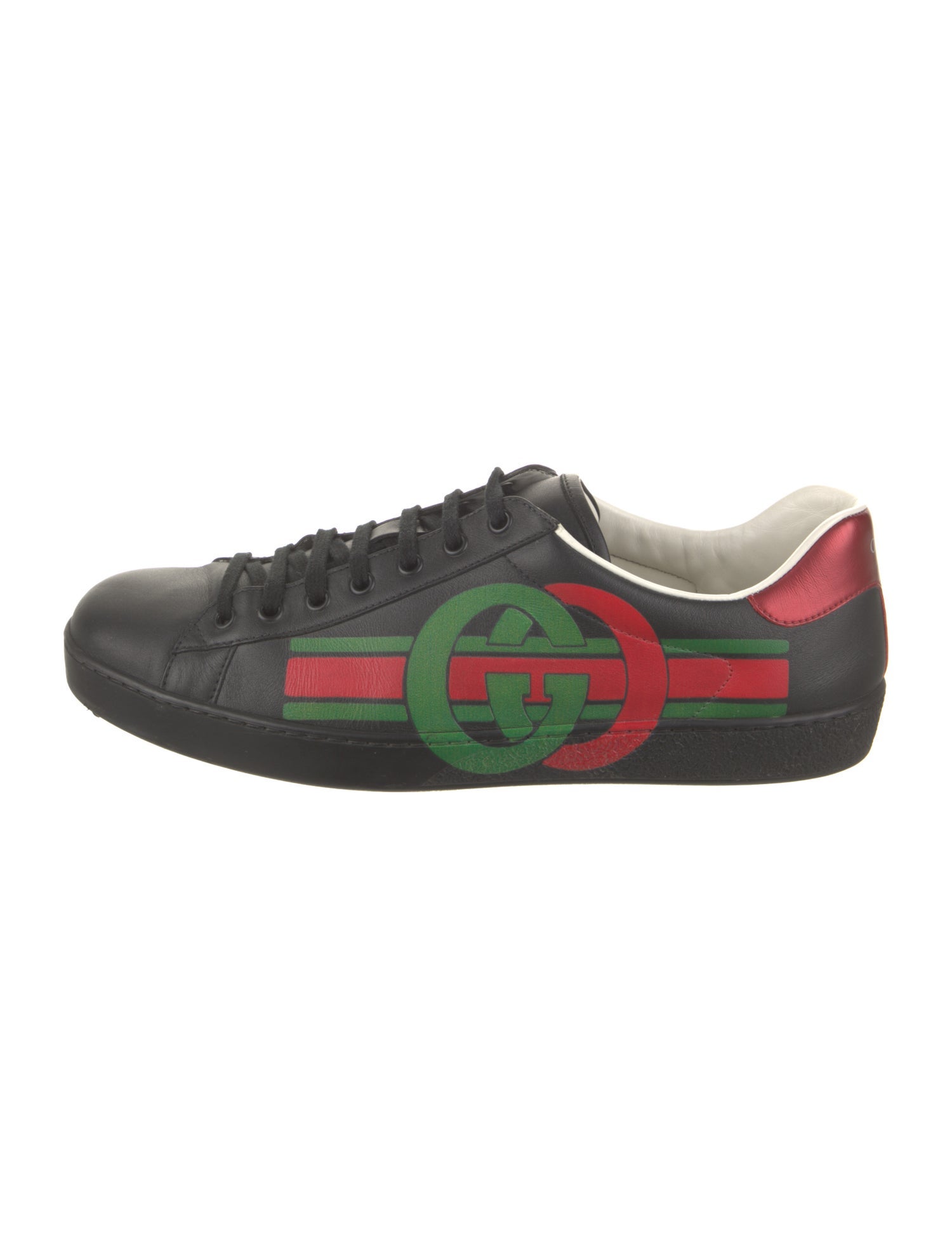 Gucci Leather Printed Sneakers