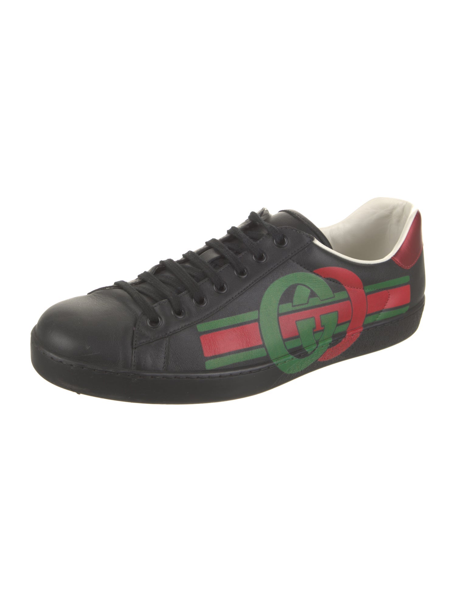 Gucci Leather Printed Sneakers