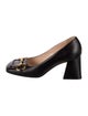 Gucci Horsebit Accent Leather Pumps