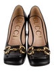 Gucci Horsebit Accent Leather Pumps