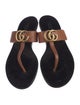 Gucci Double G Logo Leather Slides