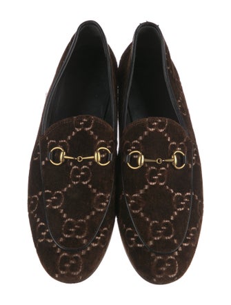 Gucci Micro GG Monogram Velvet Loafers