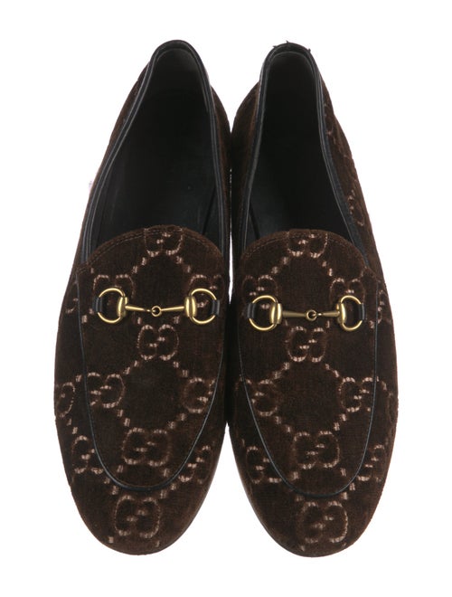 Gucci Micro GG Monogram Velvet Loafers