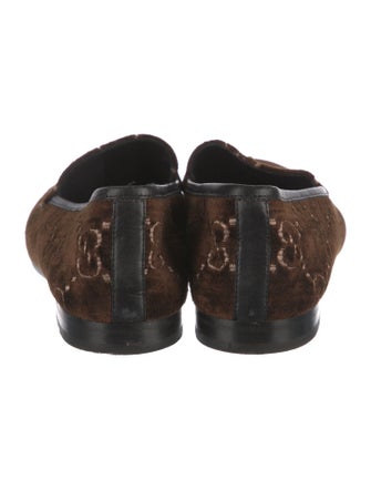 Gucci Micro GG Monogram Velvet Loafers