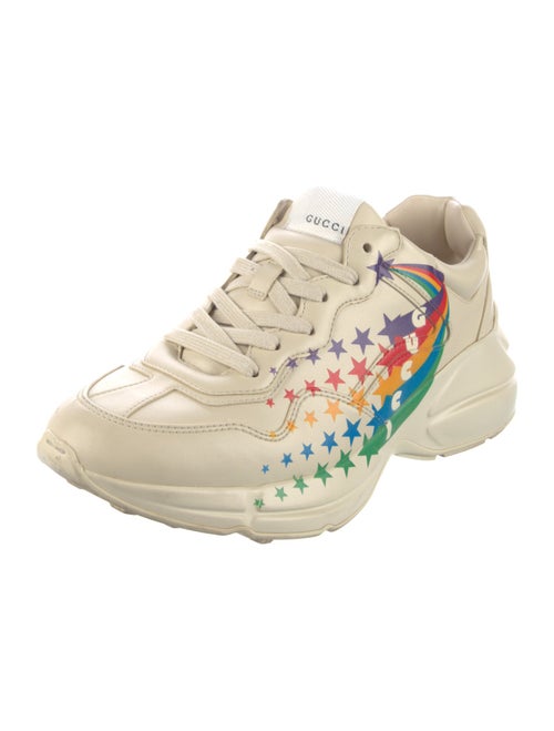 Gucci Leather Printed Chunky Sneakers