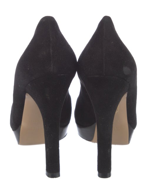 Gucci Horsebit Accent Suede Pumps