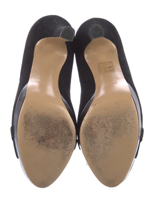 Gucci Horsebit Accent Suede Pumps