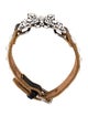 Gucci Leather & Crystal Studded Butterfly Bracelet