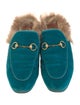 Gucci Horsebit Accent Suede Mules