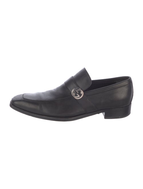 Gucci Interlocking G Logo Leather Dress Loafers