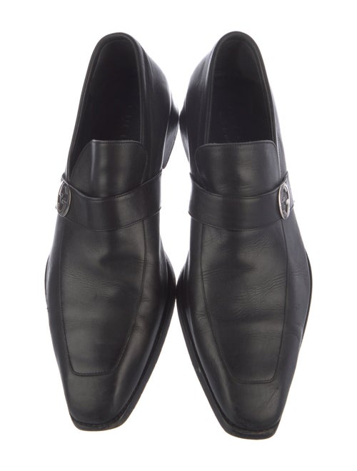 Gucci Interlocking G Logo Leather Dress Loafers