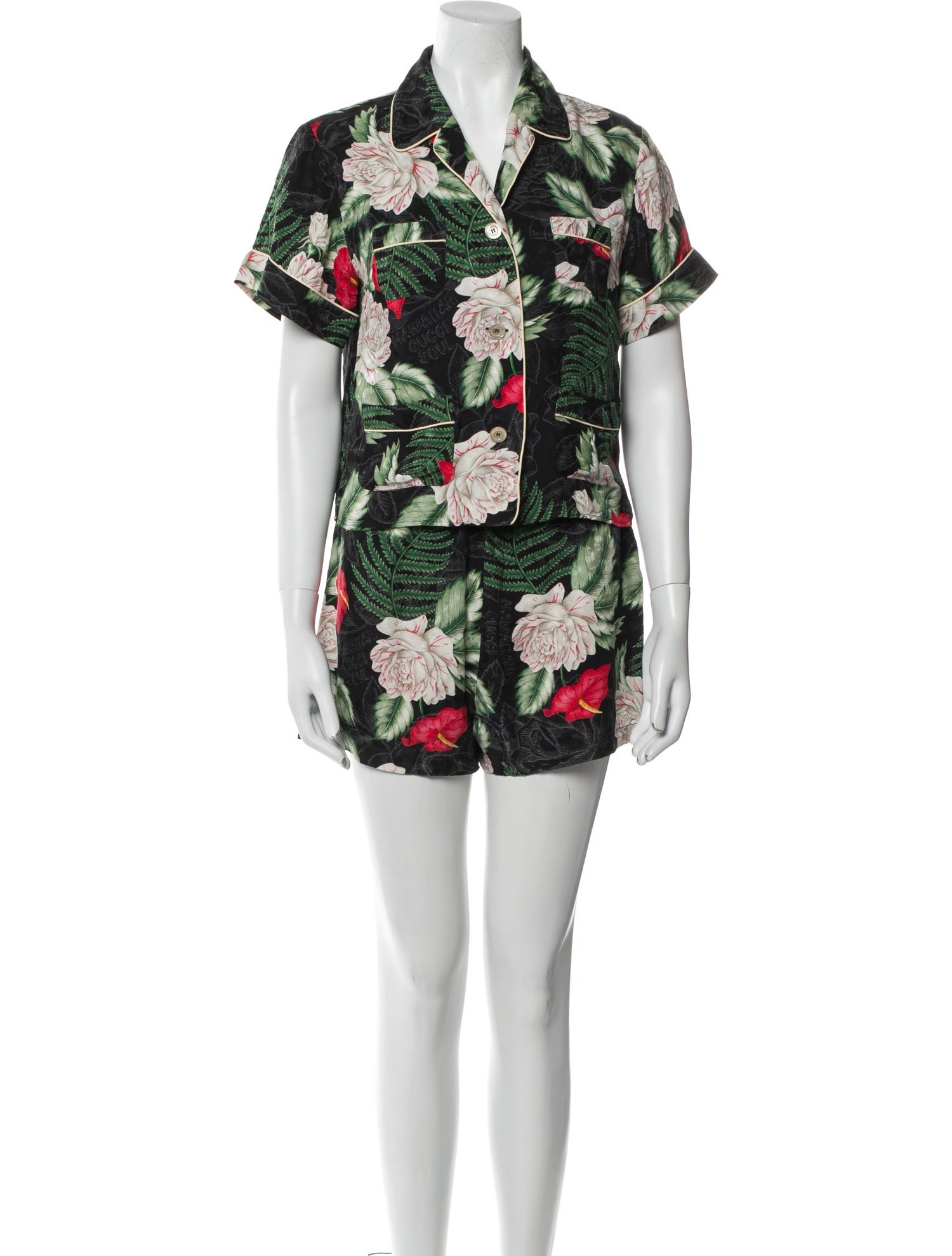 Gucci Silk Floral Print Lounge Set
