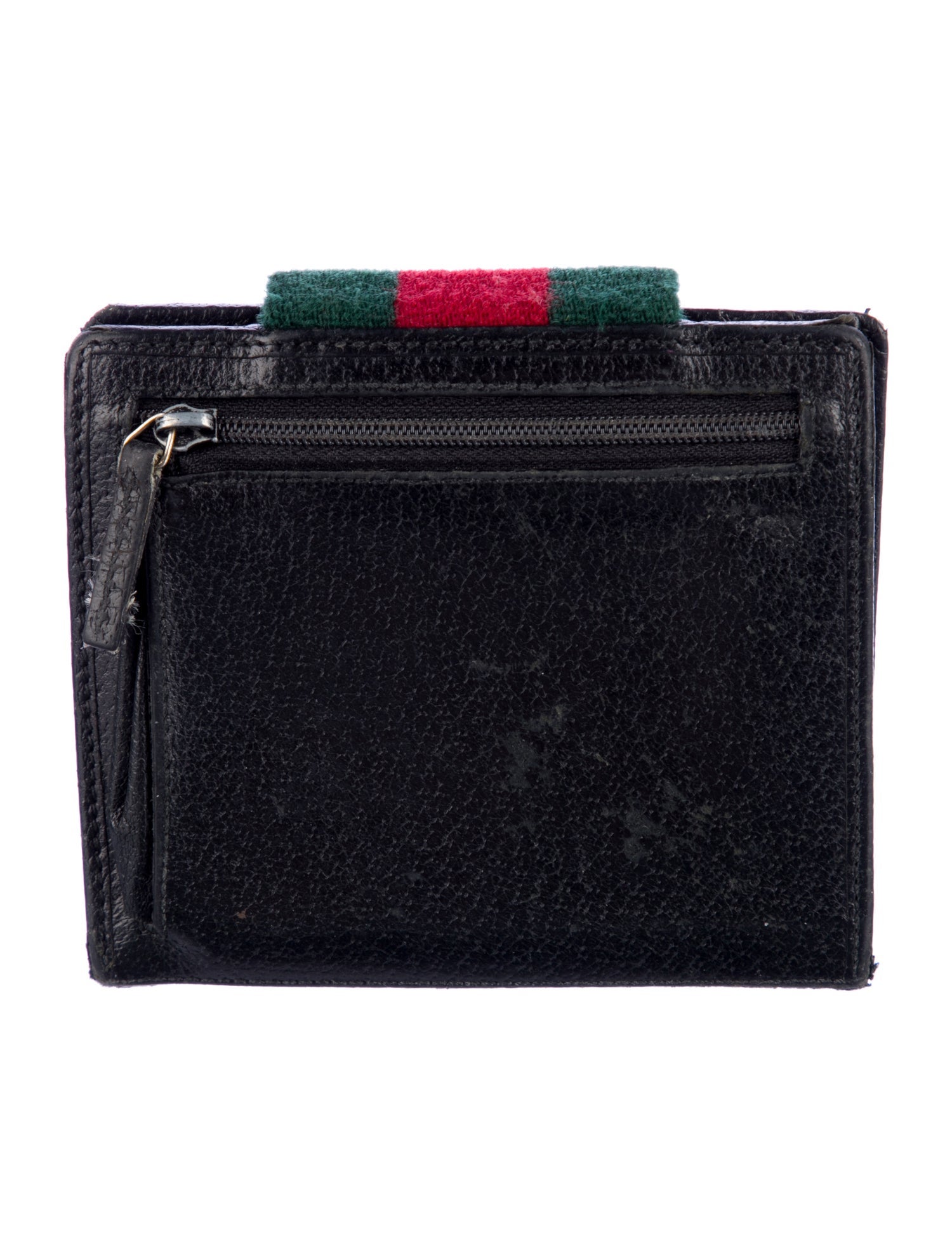 Gucci Web Accent Canvas Compact Wallet