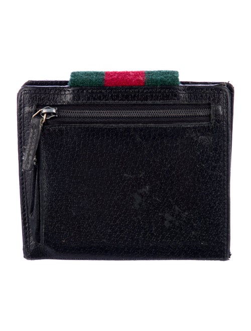 Gucci Web Accent Canvas Compact Wallet