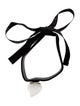 Gucci Faux Pearl, Leather, Velvet, & Crystal Heart Choker Necklace
