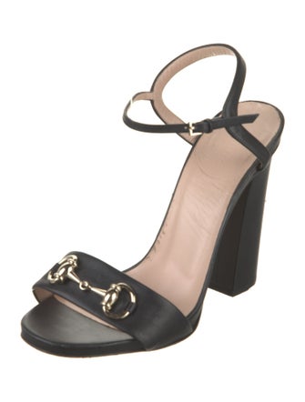 Gucci Horsebit Accent Leather Sandals
