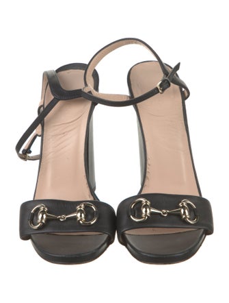 Gucci Horsebit Accent Leather Sandals