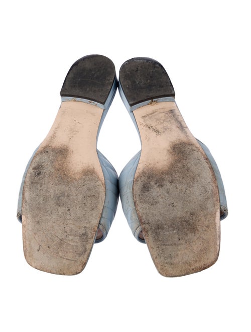 Gucci Double G Logo Leather Slides