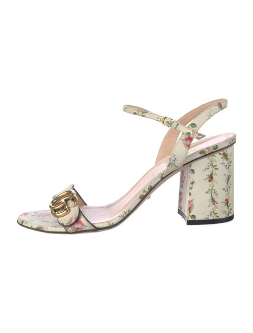 Gucci Double G Logo Leather Sandals