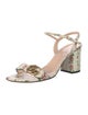 Gucci Double G Logo Leather Sandals
