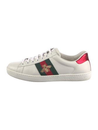 Gucci Web Accent Leather Sneakers
