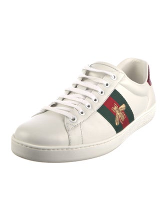 Gucci Web Accent Leather Sneakers