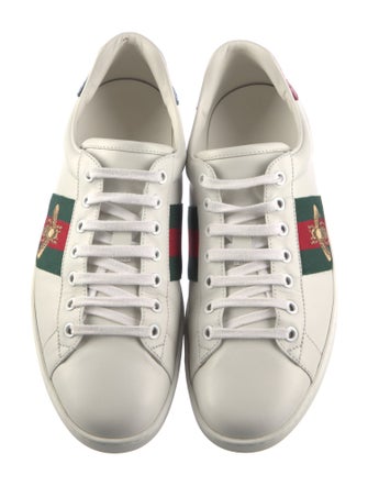 Gucci Web Accent Leather Sneakers