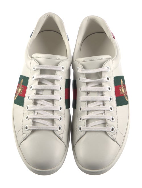 Gucci Web Accent Leather Sneakers